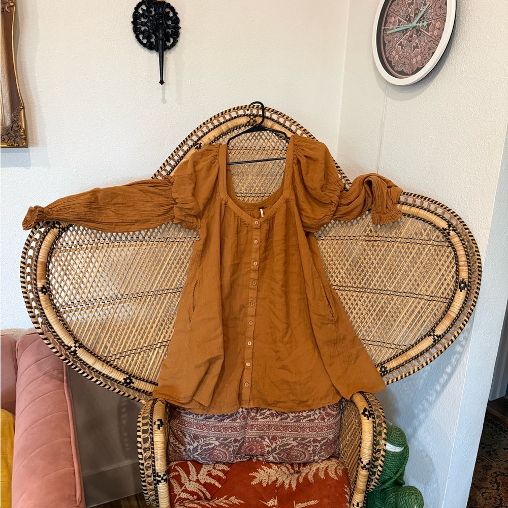 Free People Orange Tunic - Picture 6 of 6